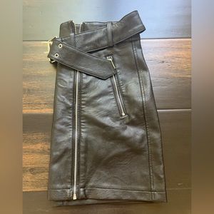 Top Shop Faux Leather Mini Skirt